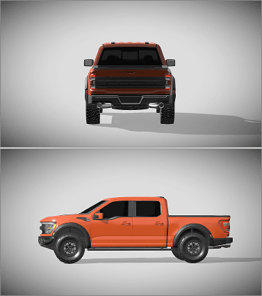 Truck Sides, Rear (88% DS-PRO) (6 Years Warranty)