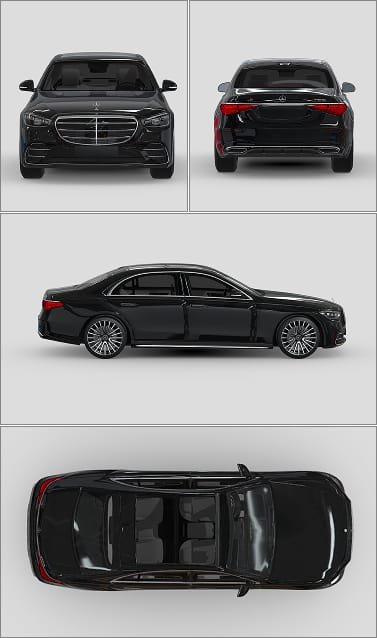 Sedan Sides, Rear, Windshield and Sunroof (98% DS-MAX) (10 Years Warranty)