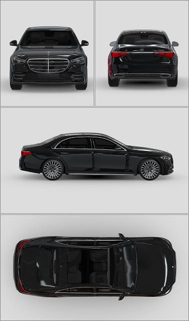 Sedan Sides, Rear, Windshield and Sunroof (98% DS-MAX) (10 Years Warranty)