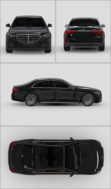 Sedan Sides, Rear, Windshield and Sunroof (98% DS-MAX) (10 Years Warranty)