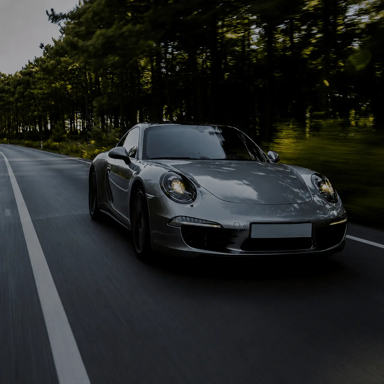 Sports car with window tinting in Dubai
