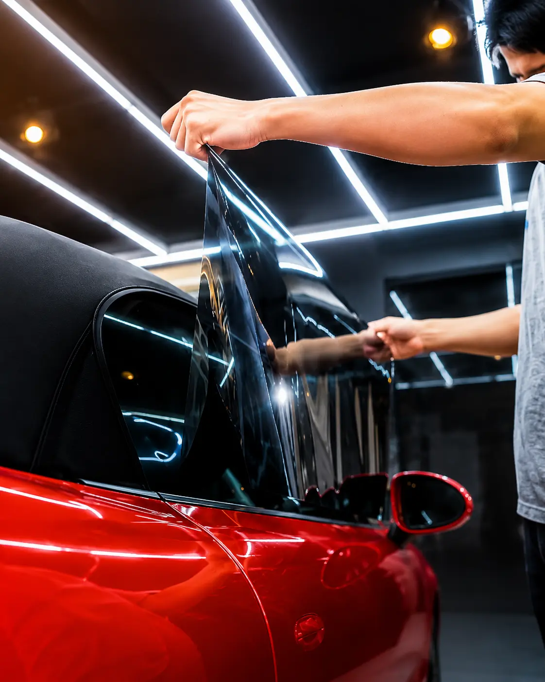 Nano Ceramic window film installed on a car in Dubai