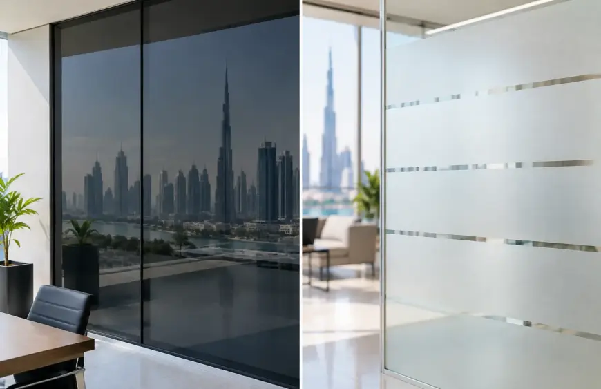 Privacy Film Versus Etched Glass for UAE Spaces
